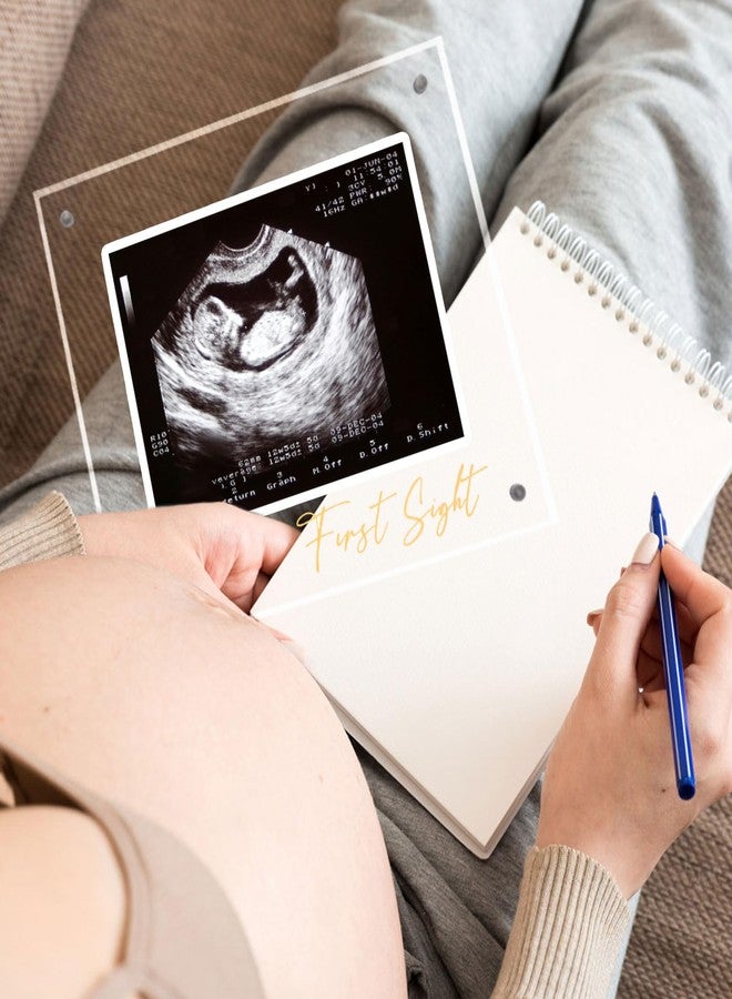 DEYIXUN Acrylic Ultrasound Picture Frame, Bright Photo Frame, Sonogram Love at First Sight Baby Keepsake Baby Announcement, Birth Information, Expecting Mom Parents to be Unique Gifts for Pregnant - Image 3